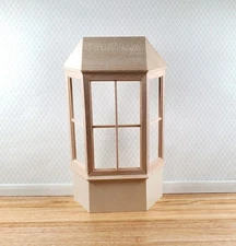 Dollhouse Bay Window Tall 1:12 Scale Miniature Floor to Ceiling DIY