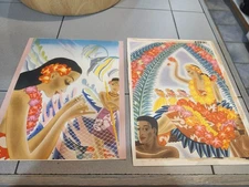 2 Frank McIntosh Hawaiian Prints or Posters  ready for framing, 8" x 11"