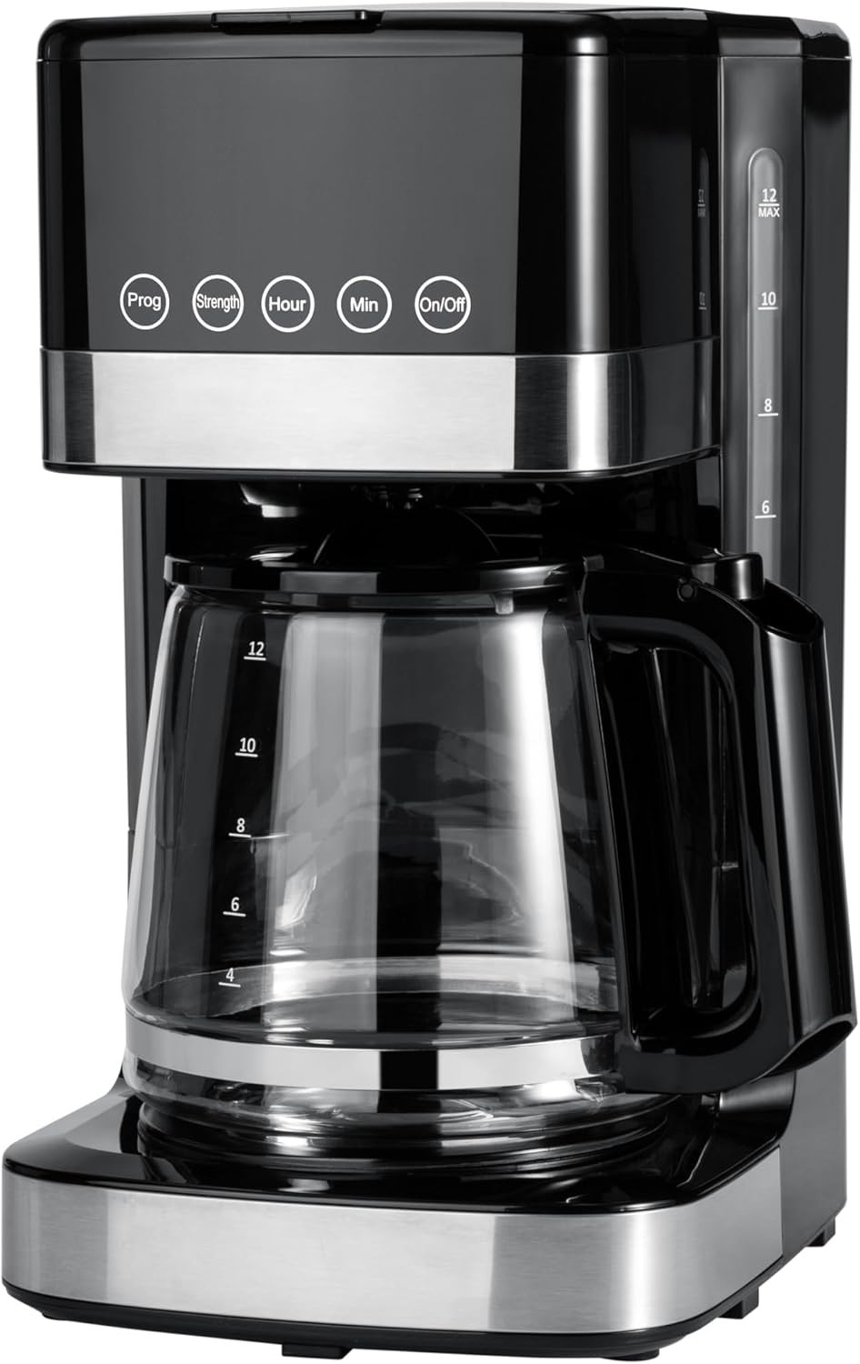 Programmable 12 Cup Drip Coffee Maker, Coffee Machine with Glass Coffee Pot (1.9