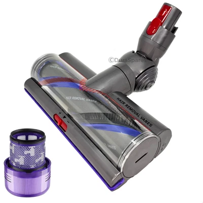 DURASPARES Cabezal de cepillo Dyson V11 accionamiento de alto par anti enredos de cabello cabezal de motor y filtro HEPA