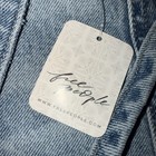 We The Free Skort Womens Size 6 Blue Light Wash Denim Wrap Side Tie Raw Hem Bnwt — photo 2