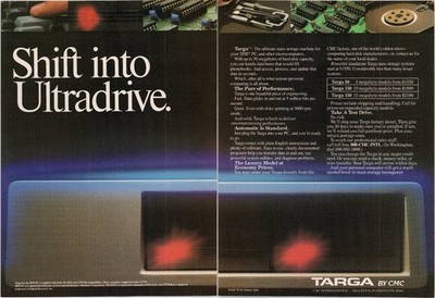 Targa by CMC Vintage 1983 2 Pg Print Ad IBM PC Ultradrive Storage 30MB