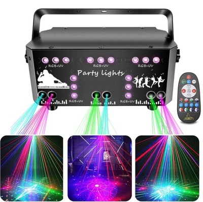 RGB Laser Beam Projektor Disco DJ Lichteffekt Party DMX Strobe Bühnenbeleuchtung