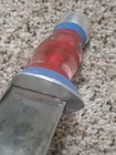 Large Vintage Handmade Knife Carbon Steel Blade 7" Composit Aluminum Plastic  — photo 7