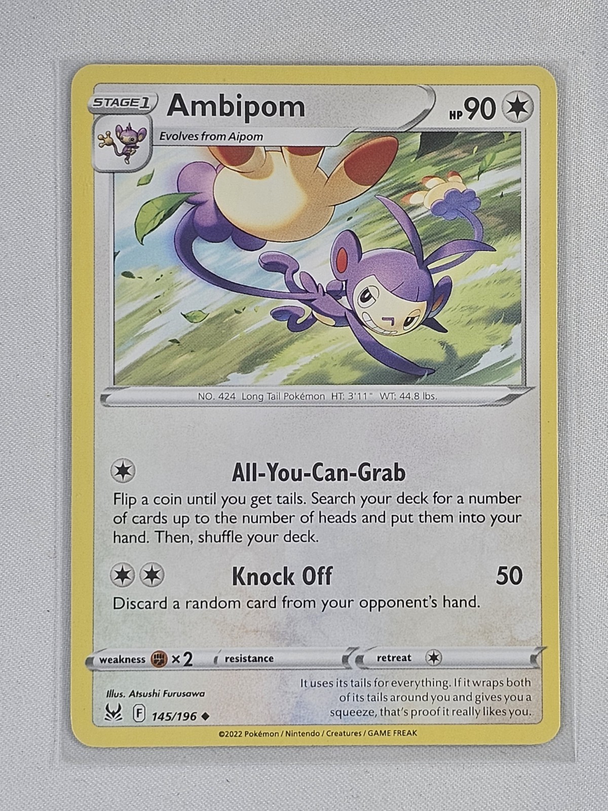 Ambipom 145/196 Uncommon Lost Origin Pokemon TCG - NM 