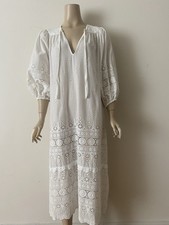 ZIMMERMANN White Cotton Broderie Midi Dress 2