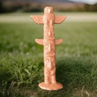 VTG MARX Fort Apache Indian Totem Pole Native American 4" EUC