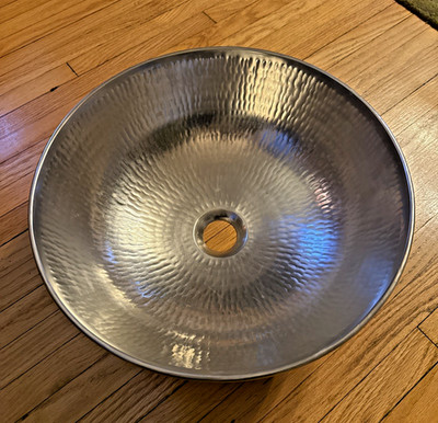 Sinkology Bohr SB301-14N 14'' Silver Nickel Round Vessel Sink -(Has water spots)