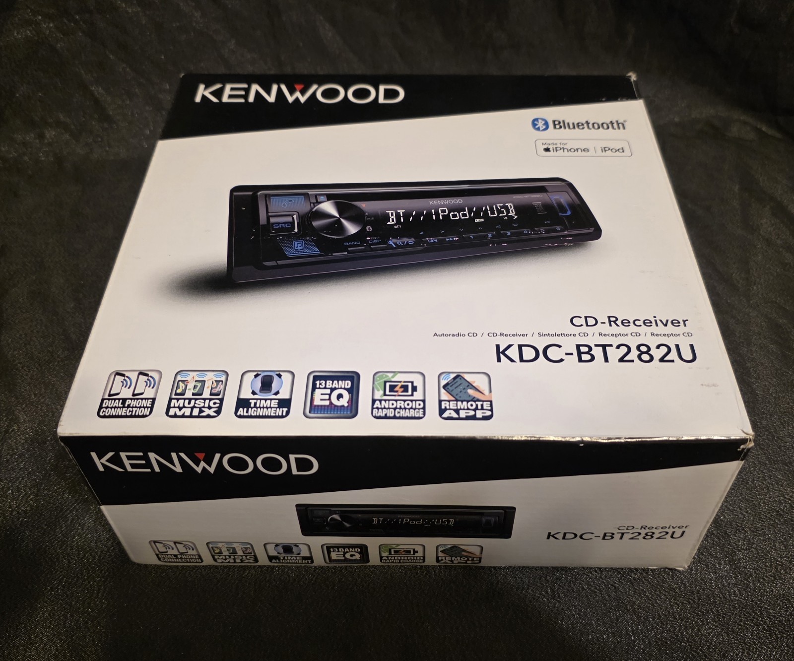 Kenwood KDC-BT282U Single-DIN Bluetooth CD Receiver With USB