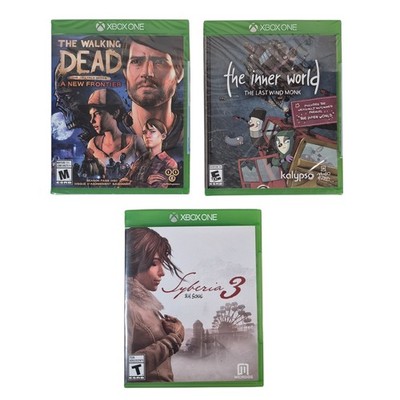 Lot of 3 Xbox One Games Walking Dead Inner World New Syberia 3