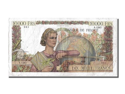 Billet, France, 10,000 Francs, 10 000 F 1945-1956 ''Génie Français'', 1951 - Photo 1/2