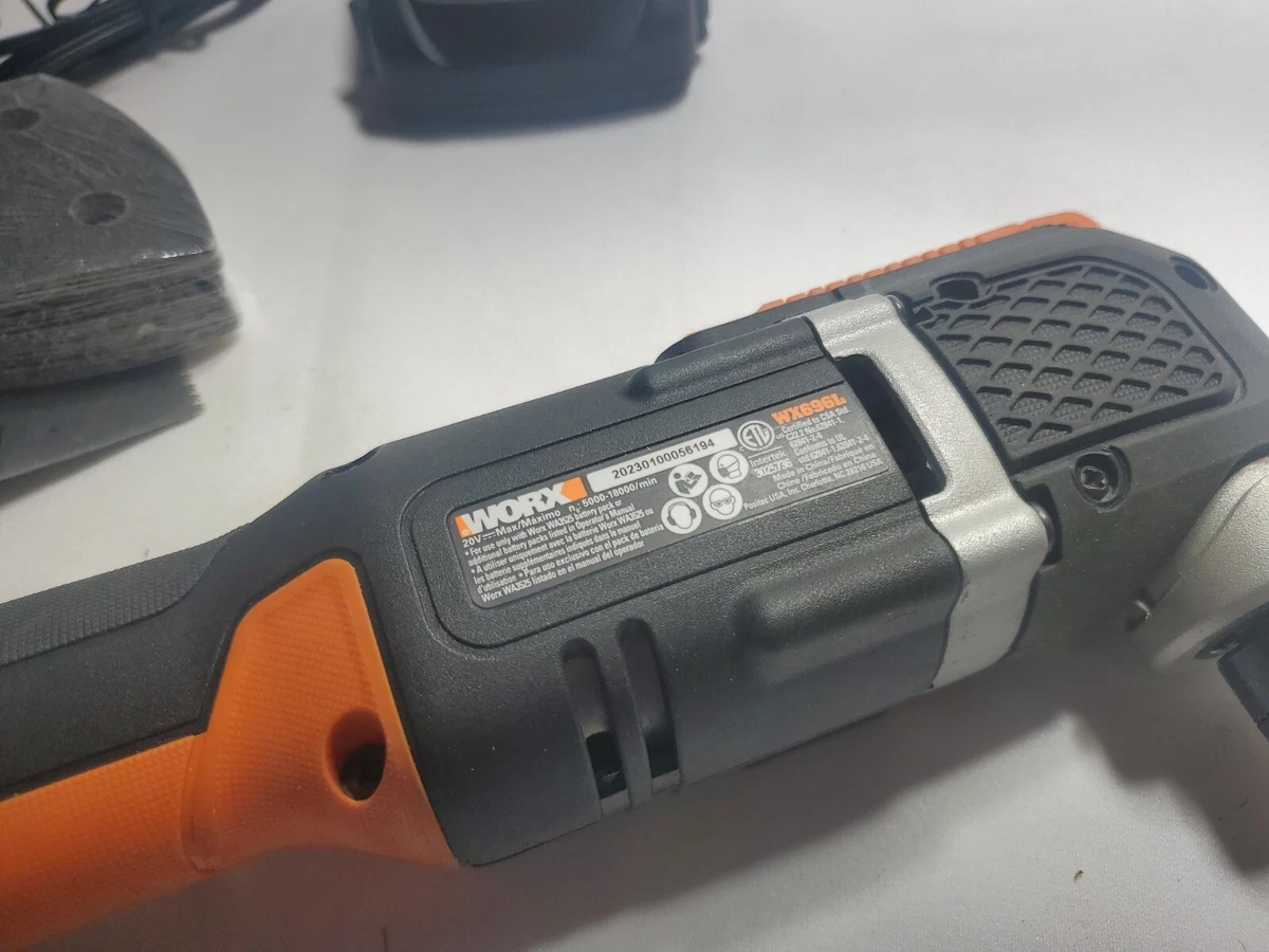 FOR PARTS WORX WX696L 20v Cordless Oscillating Multi-tool with 2.0 Ah  battery