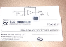 TDA2822M SGS-THOMSON - DUAL LOW VOLTAGE POWER AMPLIFIER IC NOS - SHIPS FROM USA