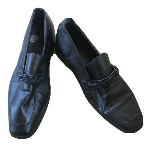 Black Dress Shoes Loafers Square Toe 