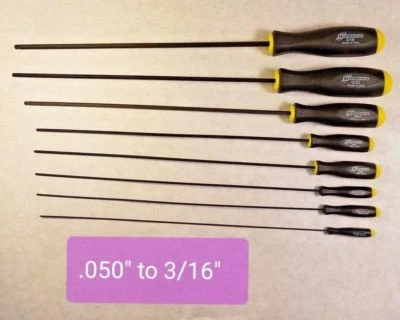 BONDHUS Hex Ball Drivers EXTRA LONG Allen Key . Plus Magnetic Positioning Tool.