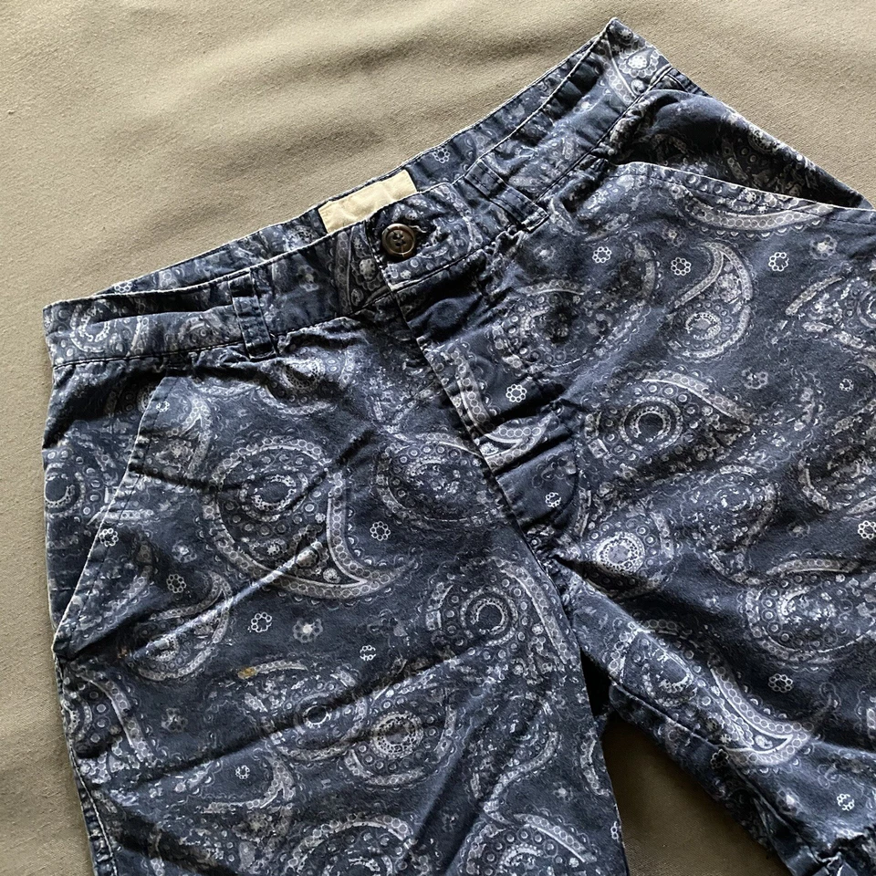 Sovereign Code Shorts Mens Size Small Blue Paisley Chino Casual - Image 3 of 4