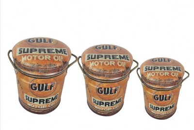 Route 66 en métal tabouret ou Rangement Poubelle rétro vintage siège vélo-Choisissez votre taille