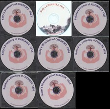 CHESHIRE KELLY's DIRECTORY 1896, 1902, 1910, 1914 Genealogy CD - select option