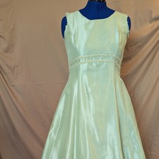 Spring Green Long Formal Womens OOAK Regency dress Prom or Bridesmaid Dress