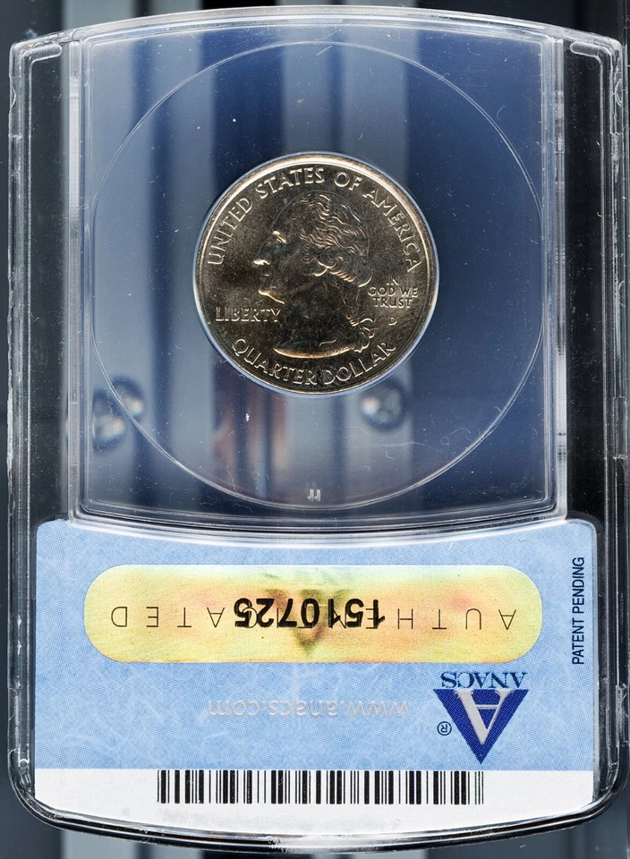 2000-D 25c Virginia State Quarter MS 66 ANACS # 1510725 + Bonus - Image 2 of 2