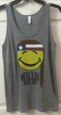 Vintage American Apparel  Have A WILLIE Nice Day  Graphic Tank Sz S Made In USA