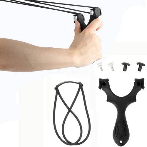 New Professional Hunting Slingshot Outdoor Catapult Sling Shot & 6 Rubber Bands - Picture 7 of 14