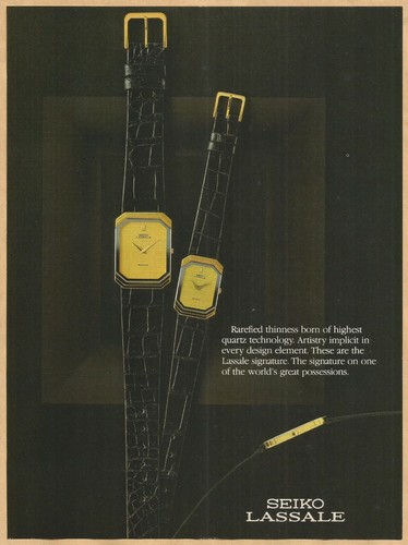 SEIKO LASSALE . Rarefied thinness -1983 Vintage Print Ad | eBay