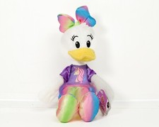 Disney Junior 9" Daisy Duck Beanbag Plush w/ tags - Purple Rainbow Unicorn Soft