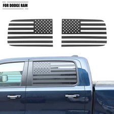 Calcomanía adhesiva para cubierta de vidrio de ventana lateral trasera para Dodge Ram 1500 2018+ carbono