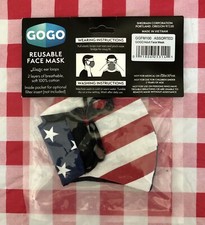 GoGo Reusable Face Mask 100 Cotton Adult Patriotic American Flag Fourth of July