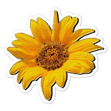 Vintage Sunflower Sticker Decal