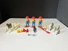 Vintage 1992 Playmobil Farmer And Animal Large Toy Lot of 19 W/ Some Accessories