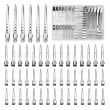75 Pack Metal Hair Clips, 3.54/2.16/1.77 Inch Duckbill Silver 