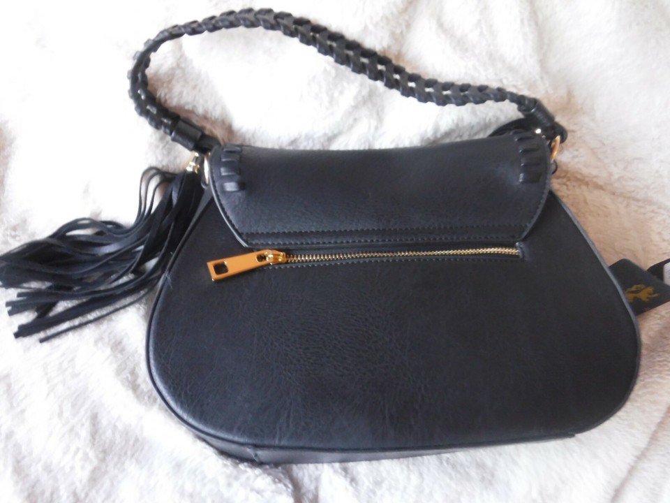 Sac à Main Femme Lionel – Imprimé Animal Avec Pompon – Neuf Sans Boîte