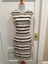 J.Crew Striped Fitted Suit Dress Sz 0 