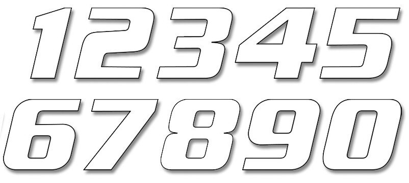 Numéros de départ de triathlon et cyclisme lot de 3 dossards blancs No8 taille 25x20cm