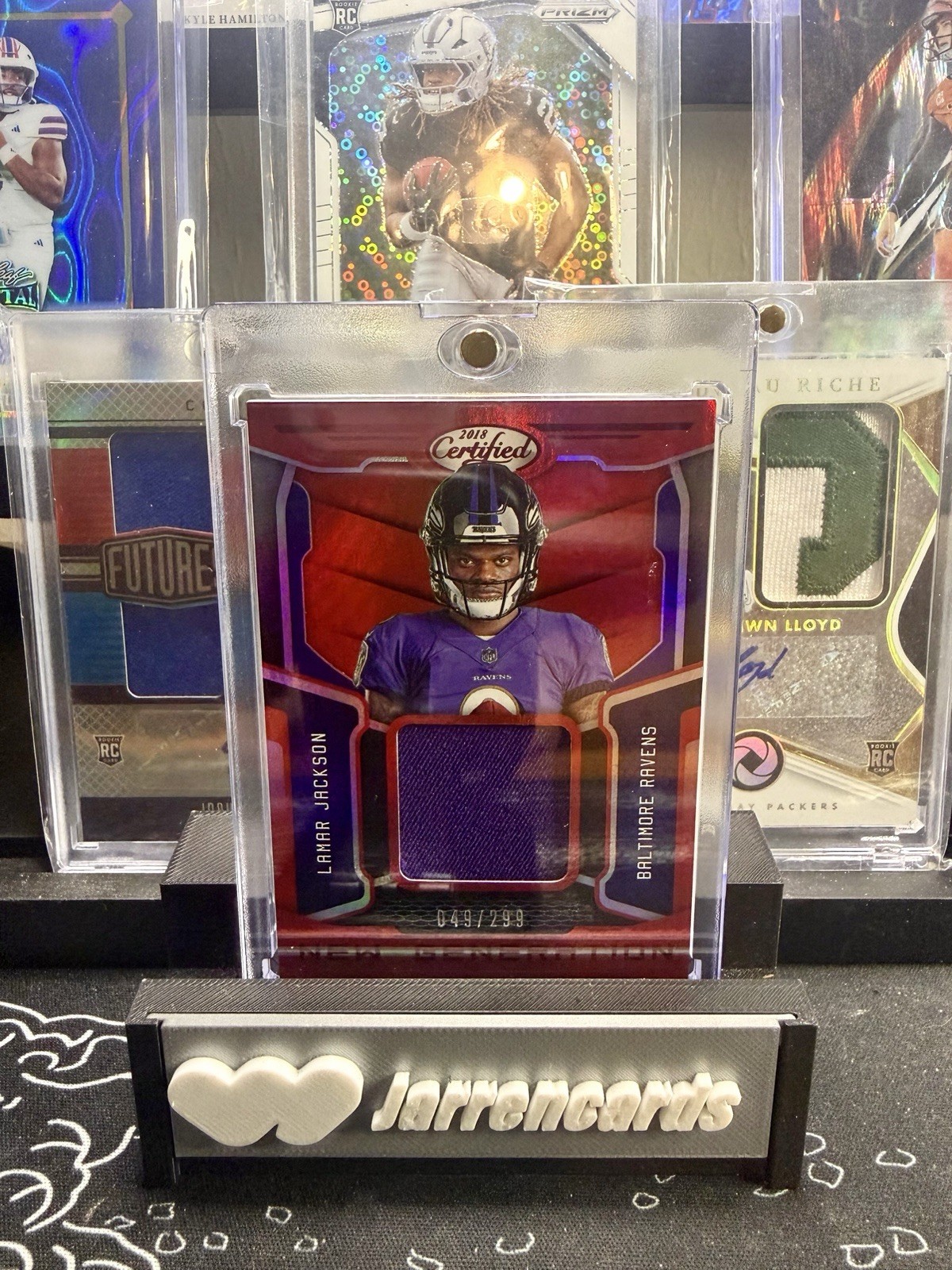 2018 Panini Certified - Lamar Jackson (RC) New Generation Game Worn Patch /299