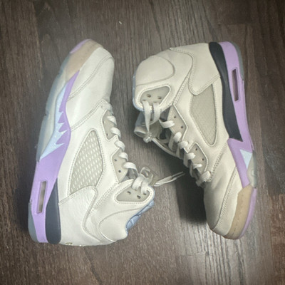 Jordan Air Jordan 5 DJ Khaled White Purple Black w/box Basketball Sneakers