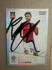 Wrexham Kieffer Moore Hand Signed Panini 2025/2026 EFL Sticker Elite