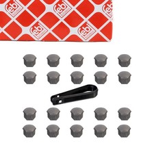 20x febi Abdeckkappe Radschraube 17MM + Abzieher für VW GOLF 1-3 321601173AZ37