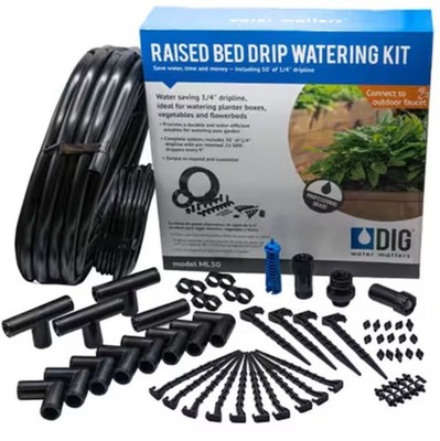 DIG ML50 Raised Bed Drip Watering Kit Complete One Box Irrigation Kit