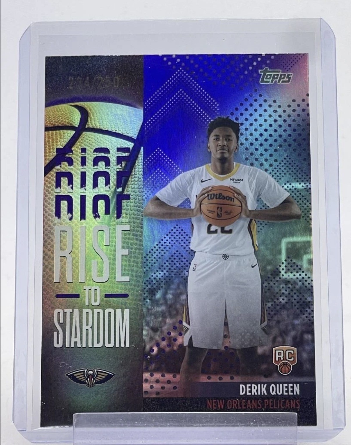 DERIK QUEEN 2025-26 TOPPS RISE TO STARDOM ROOKIE PURPLE RAINBOW RC /250