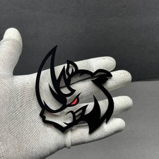 2x Rhino Hellrhino Redeye Car Badge Logo Acrylic Emblem Angry Rhino Aggressive