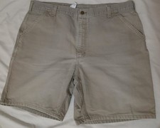 Pre-Own Carhartt Mens size 40 Original Fit Shorts  Desert Beige B25 DES