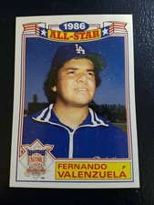 Fernando Valenzuela Dodgers 1986 Topps All-Star Game FADED RED BACK Oddball