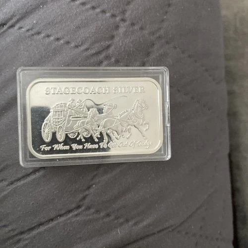 1oz 0.999 Stagecoach Silver Bullion Bar ~ Get One Today!