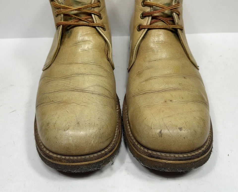 Botas Chukka De Colección Años 70 Frye Encaje 9295 Crepe Plataforma Suela Ancha Punta Redonda Para Hombres 12 D Foto 3 de 4