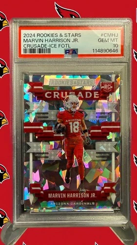 2024 Panini Rookies & Stars - Crusade Marvin Harrison Jr. #C-MHJ Ice /18 (RC)