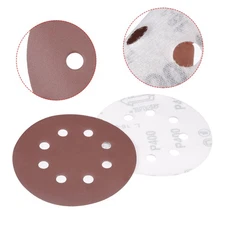 50Pcs 5 Inch 8 Hole Hook and Loop Sanding Disc 400 Grit Flocking Sandpaper DIY