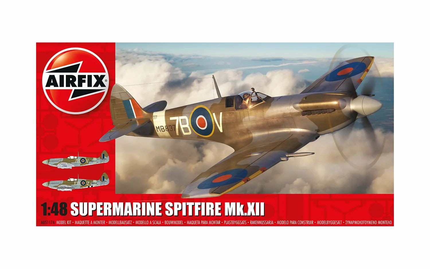 Airfix A05117A 1:48 British Fighter Aircraft Supermarine Spitfire Mk.XII